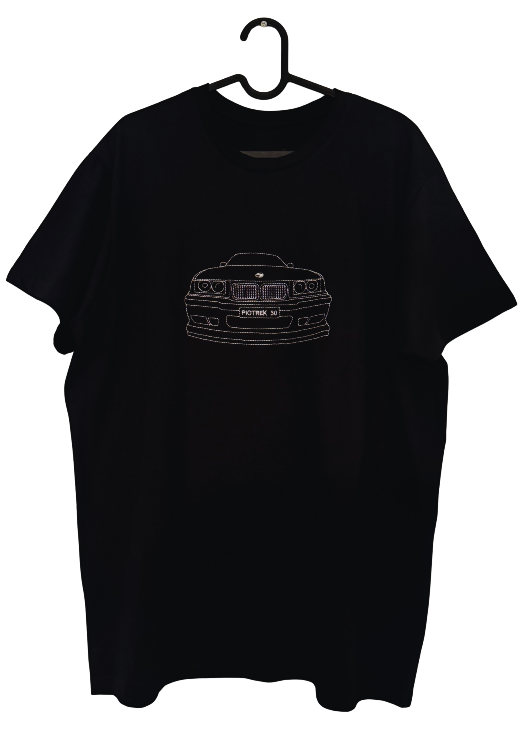 T-shirt z haftem outline samochodu ze zdjęcia - obrazek 2